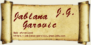 Jablana Garović vizit kartica